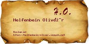 Helfenbein Olivér névjegykártya