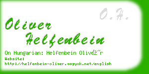 oliver helfenbein business card